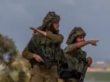 Soldados israelíes en la frontera con la Franja de Gaza, el 19 de octubre de 2023.