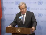 El secretario general de la ONU, António Guterres, dijo hoy sentirse "asombrado por las tergiversaciones de algunos" con respecto a las palabras que ayer usó para hablar del grupo islamista palestino Hamás, cuyas acciones volvió a condenar, aunque sin retractarse de sus palabras.