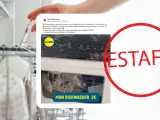 El nuevo fraude consite en una publicación en Facebook en nombre de la cadena de supermercados Lidl donde anuncian un lavavajillas por dos euros.