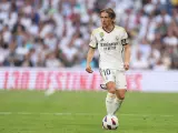 Luka Modric en un partido con el Real Madrid.