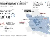 Horarios y tarifas de la zona azul de Valencia a partir de este lunes 30 de octubre.