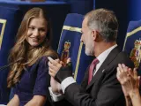 El rey Felipe VI y la princesa Leonor en la gala de la 43&ordm; edici&oacute;n de los Premios Princesa de Asturias