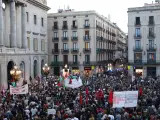La concentración en Barcelona contra los bombardeos en Gaza.