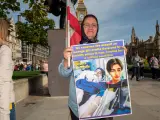 Protesta por la muerte de Armita Geravand en Londres en una imagen de archivo.