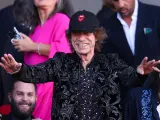 Mick Jagger, de los Rolling Stones, durante el partido entre el Barcelona y el Real Madrid en Barcelona, Spain.