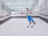 El HUWAEI Health Lab de Helsinki tiene un simulador de esquí, entre otras instalaciones deportivas para probar sus wearables de salud y fitness.