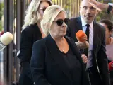 Carmen Borrego en su llegada al funeral de María Teresa Campos.