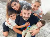 Zuriñe, Santos y sus tres hijos