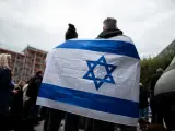 Manifestación pro israelí en Bochum, Alemania.