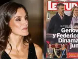 La reina Letizia y Genoveva Casanova y el príncipe Federico de Dinamarca en la revista 'Lecturas'.