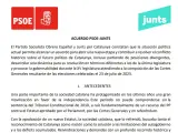 Documento: acuerdo PSOE Junts