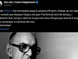 El poema de Espriu que ha compartido Puigdemont.