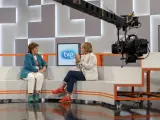 Mercedes Milá con María Escario en el plató de TVE responde