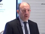 Gonzalo Bernardos, profesor titular de Economía de la Universitat de Barcelona, durante la presentación del informe Mercado Inmobiliario, Actualidad y Perspectivas 2023.