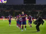 Lewandowski celebra el gol de la victoria.