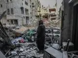 Ruinas tras un ataque en Gaza