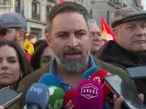 Santiago Abascal en la manifestación en Madrid