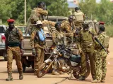 Soldados de Burkina Faso leales al líder Ibrahim Traoré.