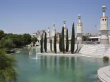 El lago del parque de la Espanya Industrial.