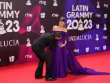 SEVILLE, SPAIN - NOVEMBER 16: (L-R) Maluma and Susana Gomez attend The 24th Annual Latin Grammy Awards on November 16, 2023 in Seville, Spain. (Photo by Neilson Barnard/Getty Images for Latin Recording Academy)