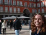 María Caso, la nueva concejala socialista en Madrid en la Plaza Mayor
