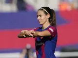 Aitana Bonmatí celebra su gol contra el Real Madrid.