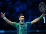 Novak Djokovic tras ganar el ATP Finals 2023