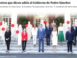 Los ministros que dicen adiós al Gobierno de Pedro Sánchez.