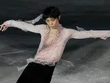 El campeón olímpico de patinaje artístico, Yuzuru Hanyu.