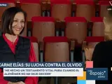 La actriz Carme Elías charla con Marta Robles para 'Espejo Público'.