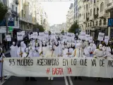 Manifestación del 25N convocada por el Foro de Madrid Contra la Violencia a las Mujeres.