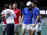 Novak Djokovic felicita a la pareja italiana por su victoria y su pase a la final de la Copa Davis.