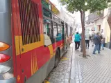 Autobús de Tussam en el centro de Sevilla