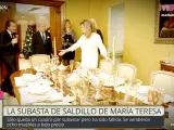 El lote de diez sillas de María Teresa Campos, subastado.