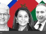 La embajadora de Israel, Rodica Radian-Gordon, la de Marruecos, Karima Benyaich y el de Argelia, Said Moussi.