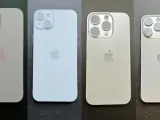 Todos los modelos de la nueva generación del móvil de Apple: (de izquierda a derecha) iPhone 15, iPhone 15 Plus, iPhone 15 Pro y iPhone 15 Pro Max.