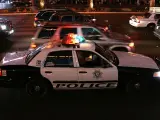 Un coche de policía en Las Vegas.