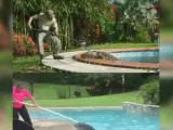 El rescate de un caimán de una piscina, protagonista del tráiler de 'GTA 6'.
