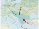la investigación demuestra que la migración eslava que llegó a los Balcanes a partir del siglo VI representa solo el 50% de la ascendencia de estos pueblos, mientras que el resto corresponde a antiguas poblaciones llegadas de diversos puntos.