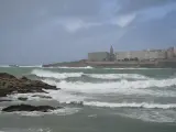 Vistas del mar picado en A Coruña, Galicia (España).