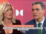 Susanna Griso entrevista a Pedro Sánchez en 'Espejo público'.