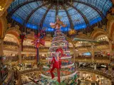 Cada año, un gran árbol de Navidad decora las Galerías Lafayette de París. La curiosidad principal de este decorado, es que cambia de temática cada temporada.