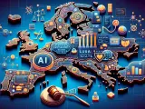 Una imagen que representa la nueva Ley Europea de Inteligencia Artificial según la imagina una IA.