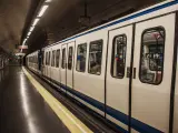 Actual andén del metro de Madrid