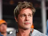 Brad Pitt en el Grand Prix de Las Vegas, noviembre de 2023