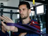Sergio Rico en un entrenamiento del PSG.