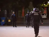 Imagen de archivo de policías en Bélgica
