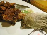 Imagen de uno de los platos del Chinju-ya de Yokohama: cocodrilo.