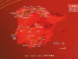 Mapa con el recorrido de La Vuelta Ciclista a España 2024.