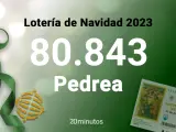 80843, premio de la pedrea de la Lotería de Navidad 2023 remunerado con mil euros